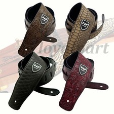 PU Leather Guitar Strap Adjustable Electric Bass Guitar Strap Snake Skin Pattern Bass Guitar price