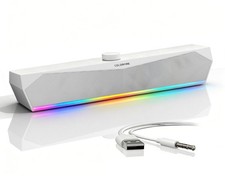 Colorful Gaming Soundbar,Computer SoundBar for PC,USB small, White Gaming Speaker price