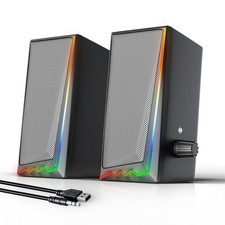 Computer Speakers, Desktop Speakers with Various Colorful LED, Gaming Speaker... Gaming Speaker price