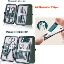 Professional Manicure Kit Nail Clippers Set 7/18 pcs Stainless Steel Pedicure CA Manicure & Pedicure Set price