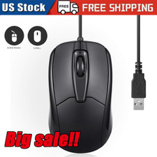 USB 2.0 Optical Wired Scroll Wheel Mouse  PC Laptop Notebook Desktop Black Mice Wired Mouse price