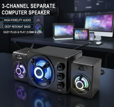 Wired Computer Speakers with Subwoofer 2.1 Hi-Fi PC Speakers System w/RGB Lights Gaming Speaker price