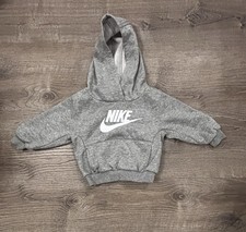 Nike Gray Logo Hooded Pullover Sweater 12M Unisex Baby Toddler Baby Sweatshirt price