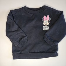 DISNEY Baby Minnie Mouse Sweater Sweatshirt Girls 24 Months Black Pink Silver Baby Sweatshirt price