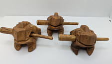 3 Wooden Frog Guiro Rasp Percussion Musical Instruments. 3 Wood Croaking Frogs! Percussion Instruments price