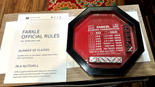Farkel Family Game Set w/ Deluxe Rolling Tray Built-in Die Channels 2 Sets Dice Built-in Sets price
