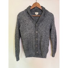 United Arrows Green Label Relaxing Wool Cardigan Sweater Gray Shawl Men’s S Men's Sweater & Cardigan & Knitwear price