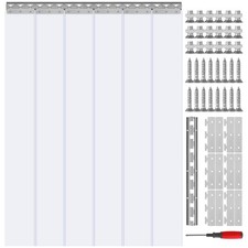 Strip Curtain PVC Door Curtain 38" x 84" Cooler Freezer Clear Plastic Freezer, Cooler price