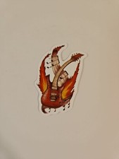 Musical Flames Guitar Sticker / Decal For Laptop Guitar Case Accessories Laptop Accessories price