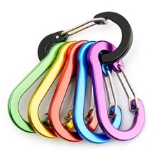 6/12pcs Mini Carabiner Clips Aluminum Keychain Hook EDC Backpack Camping Gear Climbing Gear price