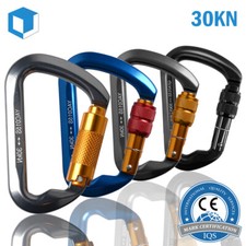 30KN Aluminium Climbing Carabiner Auto Locking/ Screw D-Ring Hook Climbing Gear Climbing Gear price