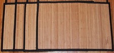 SET 4,8,12 Natural Color Bamboo Wicker Place Mats Hemmed 12x18" Sushi Casual Placemat price
