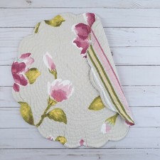 Quilted Placemat Centerpiece Floral 16 Inch Reversible Placemat price