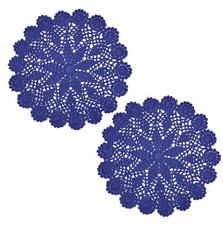 BomHCS 12" Lace Flowers Coasters Crochet Doilies Washable Round Placemat 2PCS Placemat price