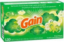 Gain Original Dryer Sheets, 120 Count NEW Bulk Discount Fabric Softener price