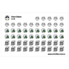 Clean Dishes Planner Stickers - Dishwashing, Sink and Kitchen Chore Stickers for Dishwasher Sticker price