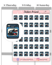 Dirty Load Dishwasher Icon Planner Sticker, Cleaning Chore Sticker, Dishwashing Dishwasher Sticker price
