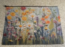 Beautiful Floral Print Pouch Cosmetic Bag Makeup Bag for Women with Zipper Makeup Bag price