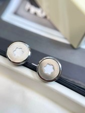 Montblanc Round cufflinks stainless steel white star MB114770 No packaging box Cufflinks price