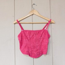 Victoria's Secret Pink Floral Lace Corset Bustier Top Hot Pink Coquette Dainty Corset price