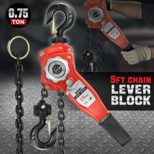 0.75T/1650lbs 5Ft Lifter Alloy Steel Lever Block G80 Chain Ratchet Hoist w/ Hook Lever Hoist price