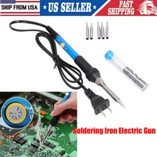 Soldering Iron Electric Gun Adjustable Temperature 60W Welding + Solder Wire Solder & Soldering Iron price