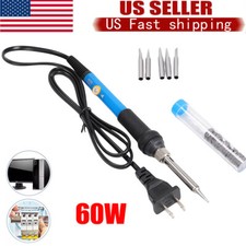 60W Soldering Iron Electric Gun Adjust Temperature 200-450℃ Welding Solder 110V Solder & Soldering Iron price