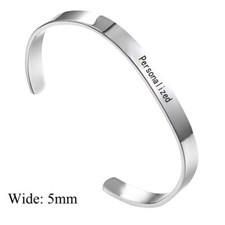 Personalized Stainless Steel Bracelet Custom Date Name Engraved Cuff Gifts Women Steel Bracelet price