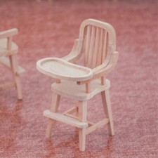 1:12 Scale Dollhouse Miniature Unpainted Baby Dining Chair Furniture Dining Room Baby Room Furniture price