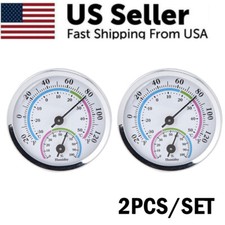 2pcs Analog Thermometer Hygrometer Humidity Meter Gauge Temperature Room Indoor Thermometer price