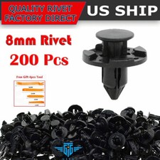 200pcs Plastic Rivet Fastener Mud Flaps Bumper Fender Push Clips 8mm for Nissan Rivet price