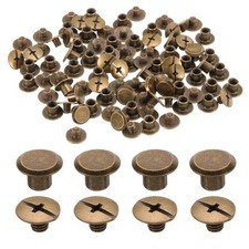 50PACK M5 x 5mm Chicago Screw Metal Stud Screw Rivets for Leather Bronze Rivet price
