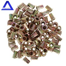 100 Pcs M6 Metric Carbon Steel Rivet Nut Flat Head Threaded Insert Nutsert Rivet price