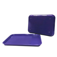 Plastic Eating Food Serving Tray for Cafeteria Lunch Kids 13.25" x 9.75", Purple Serving Tray price