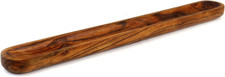 Hand-Carved Acacia Wood Long Olive Tray Canoe Style Perfect for Dinner Rolls, or Serving Tray price