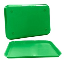 Plastic Eating Food Serving Tray for Cafeteria Lunch Kids, 13.25" x 9.75", Green Serving Tray price