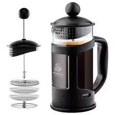 3-Cup Black French Press Cafetire Coffee and Tea Maker with Glass & Scoop French Press price