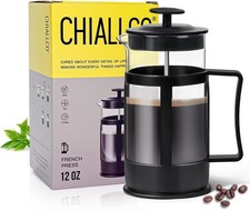 Mini French Press Coffee Maker 12oz Borosilicate Glass Black French Press price