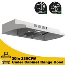 Under Cabinet Range Hood 30in Convertible Kitchen Cook Fan 230CFM White w/LED Range Hoods price