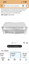 SOONYE 30" Insert Range Hood 600 CFM Ducted/Ductless Convertible S-3005D-30-1 Range Hoods price