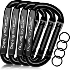 Carabiner Clip, 4 Pack, 855lbs，3" Heavy Duty Caribeaners for Hammocks, Campin... Mountaineering Gear price