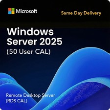 Windows Remote Desktop Server (RDS CAL) 2025 (50 User CAL) Server price