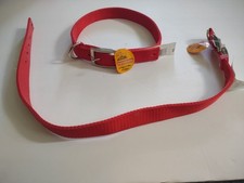 Lot of 2 Scott Pet Products ~ Dog Collars - 1" x 22" Red Nylon NEW Pet Products price