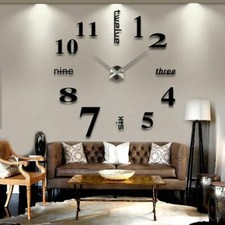 Modern DIY Large Wall Clock 3D Mirror Surface Sticker Big Number Watch Decor Decorative Clock price