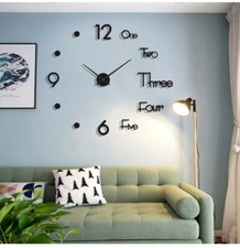 3D Large Wall Clock Modern DIY Sticker Mirror Surface Art Design Home Room Decor Decorative Clock price
