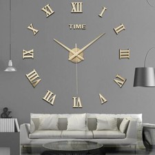 3D Modern DIY Large Wall Clock Mirror Surface Sticker Home Art Design Decor US Decorative Clock price
