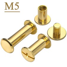 Chicago Screw M5 Brass-Plated Binding Posts Barrel Nuts Docking Rivets 5-100mm Screws, Nails, Nuts price