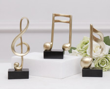 3pc Music Note Decorative Object, Polyresin Ornament For Home Decor Decorative Object price