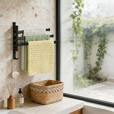 Wall-Mounted Bath Towel Holder, 3 Arms Swivel Towel Rack, Swing Arm Towel Rack Towel Rack price