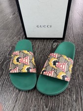 Authentic Gucci Boy Girl Green  slide sandals size 34 Unisex Children's Slippers & Sandals price